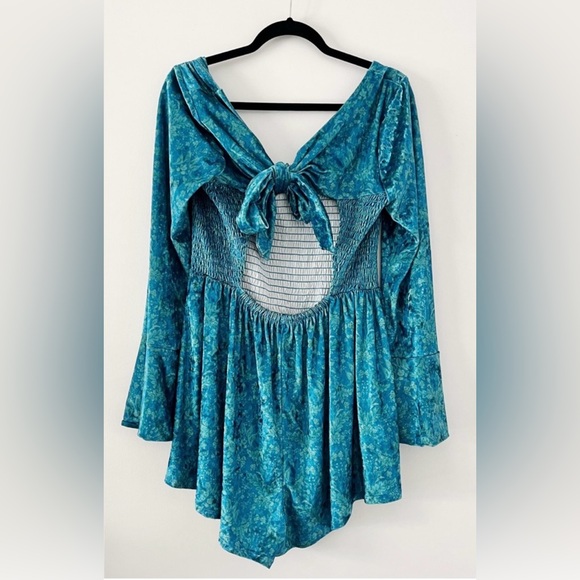 NWOT Free People Bali Tightrope Romper - Blue Size Large 🦋 - Picture 10 of 10